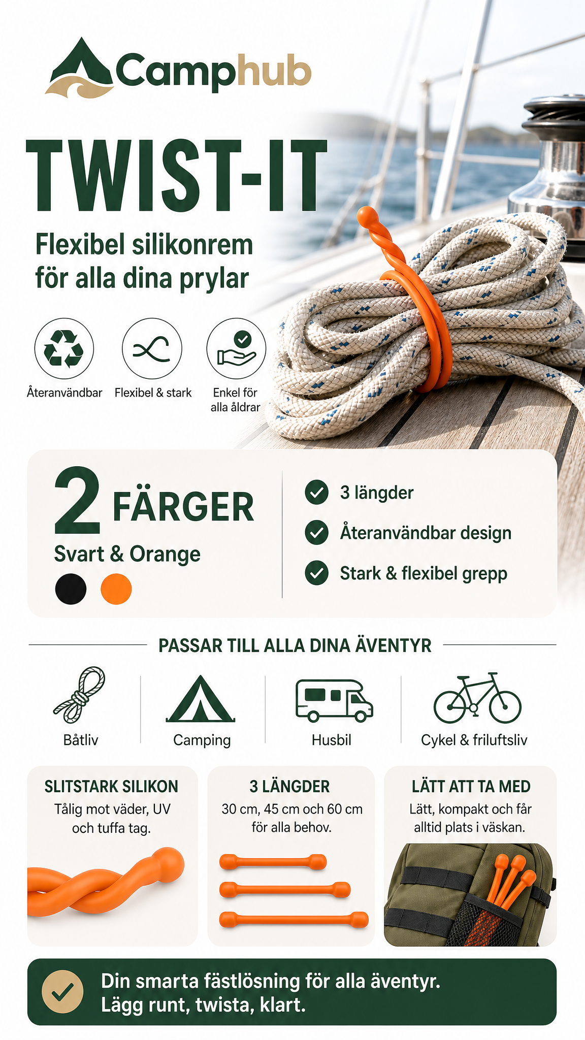 Twist-it – Böjbart silikonband